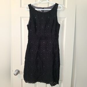 Evan Picone Black Lace Sheath Dress
